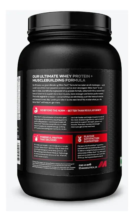 MUSCLETECH | Nitro-Tech Whey Protein 2.2 lbs - Vainilla
