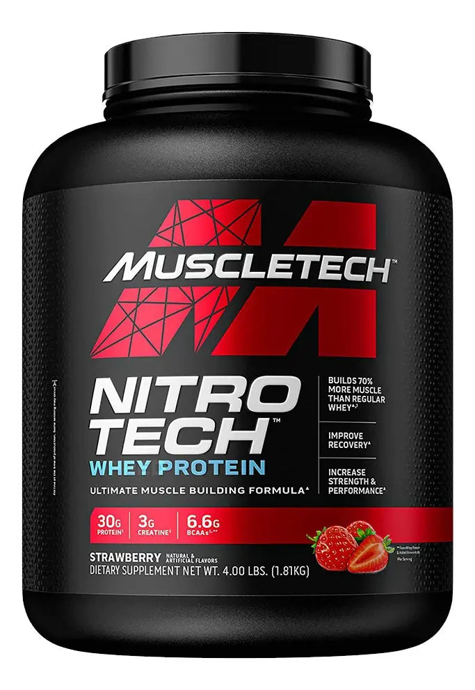 MUSCLETECH | Nitro-Tech Whey Protein 4 lbs - Strawberry