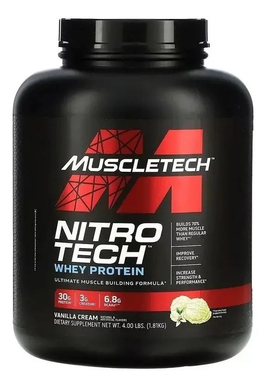 MUSCLETECH | Nitro-Tech Whey Protein 4 lbs - Vainilla