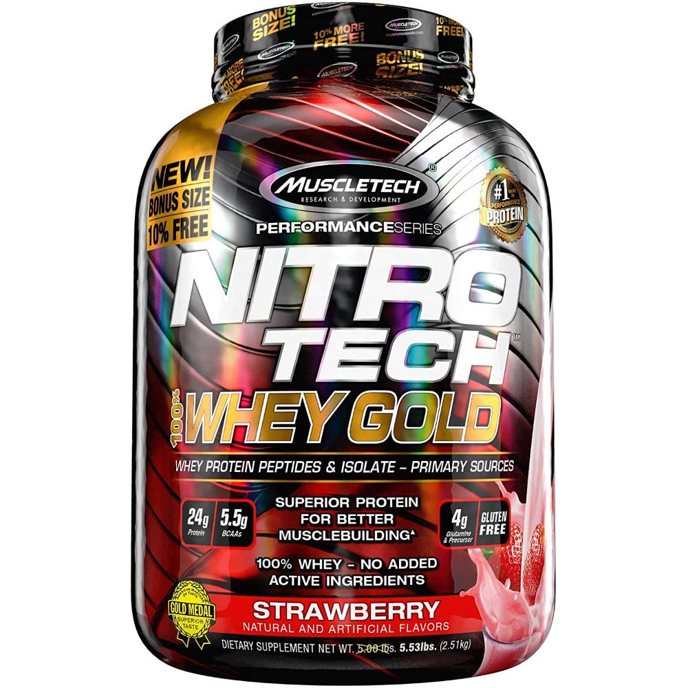 MUSCLETECH | Nitro-Tech Whey Gold 5.03 lbs - Strawberry Shortcake