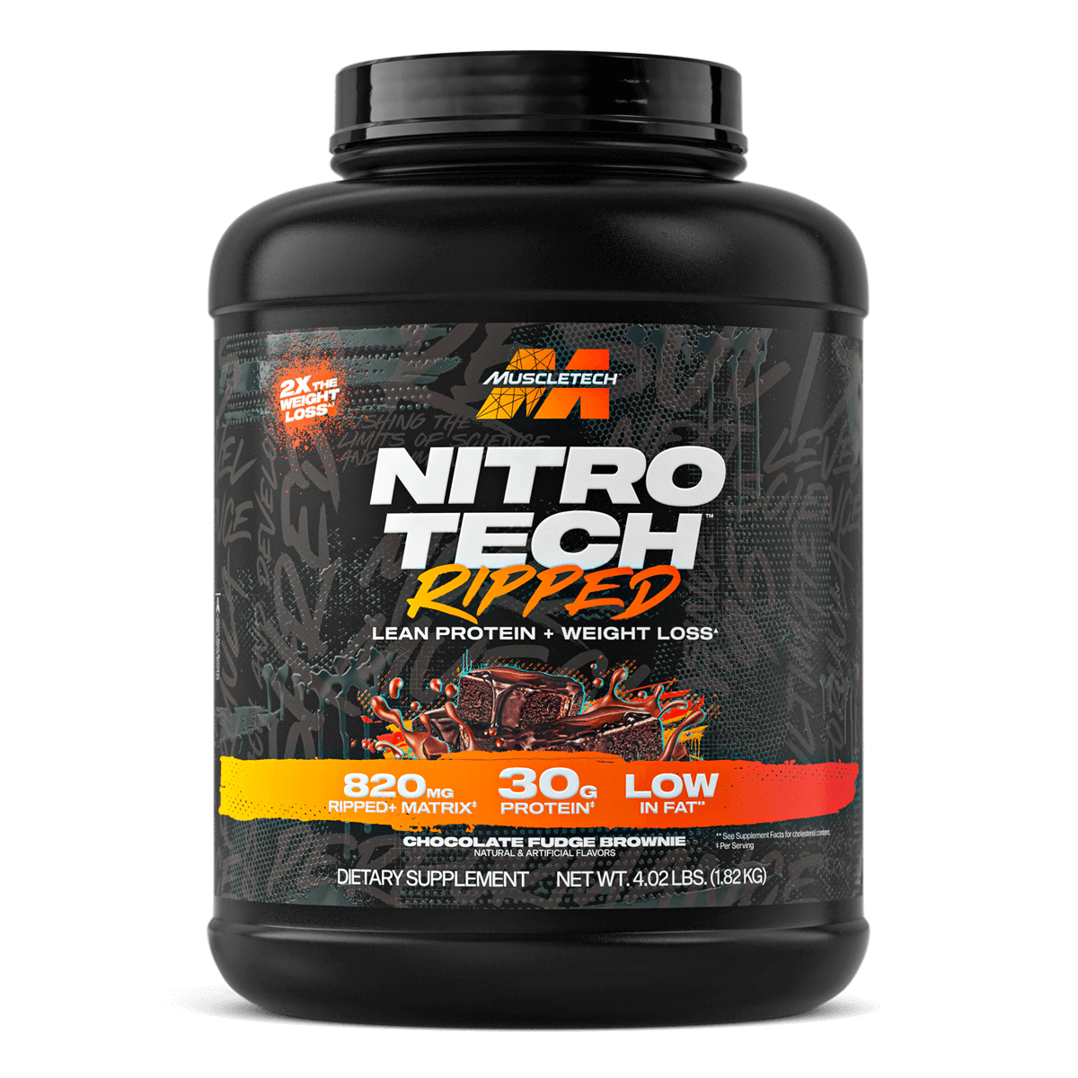 MUSCLETECH | Nitro-Tech Ripped 4 lbs - Chocolate Fudge Brownie