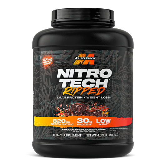 MUSCLETECH | Nitro-Tech Ripped 4 lbs - Chocolate Fudge Brownie