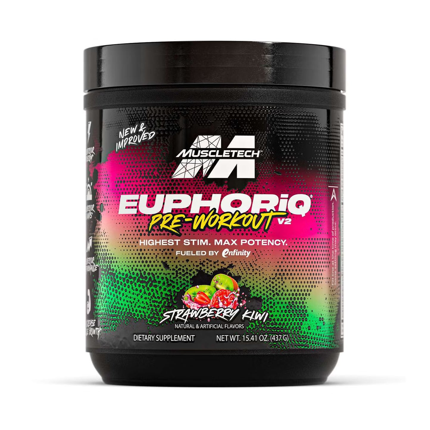 MUSCLETECH | Euphoriq Pre-workout 20 Serv - Strawberry Kiwi