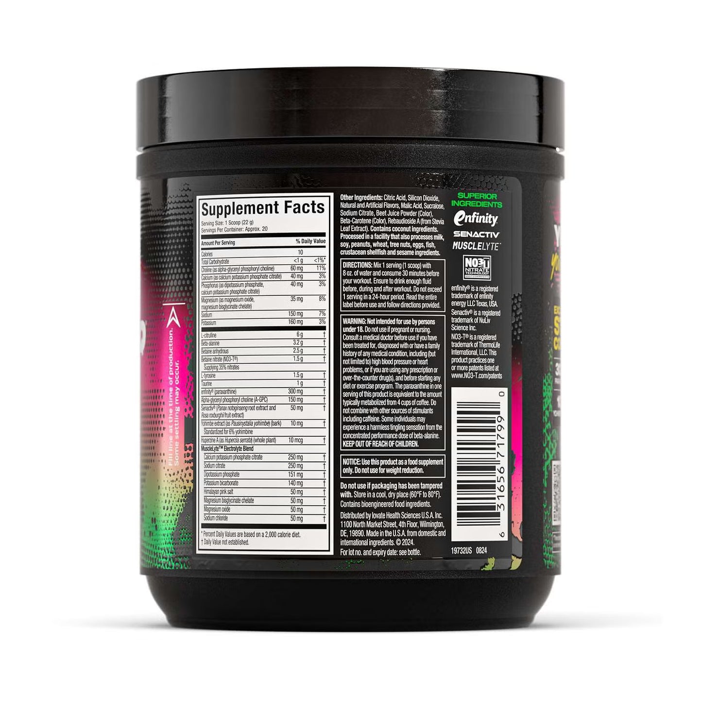 MUSCLETECH | Euphoriq Pre-workout 20 Serv - Strawberry Kiwi