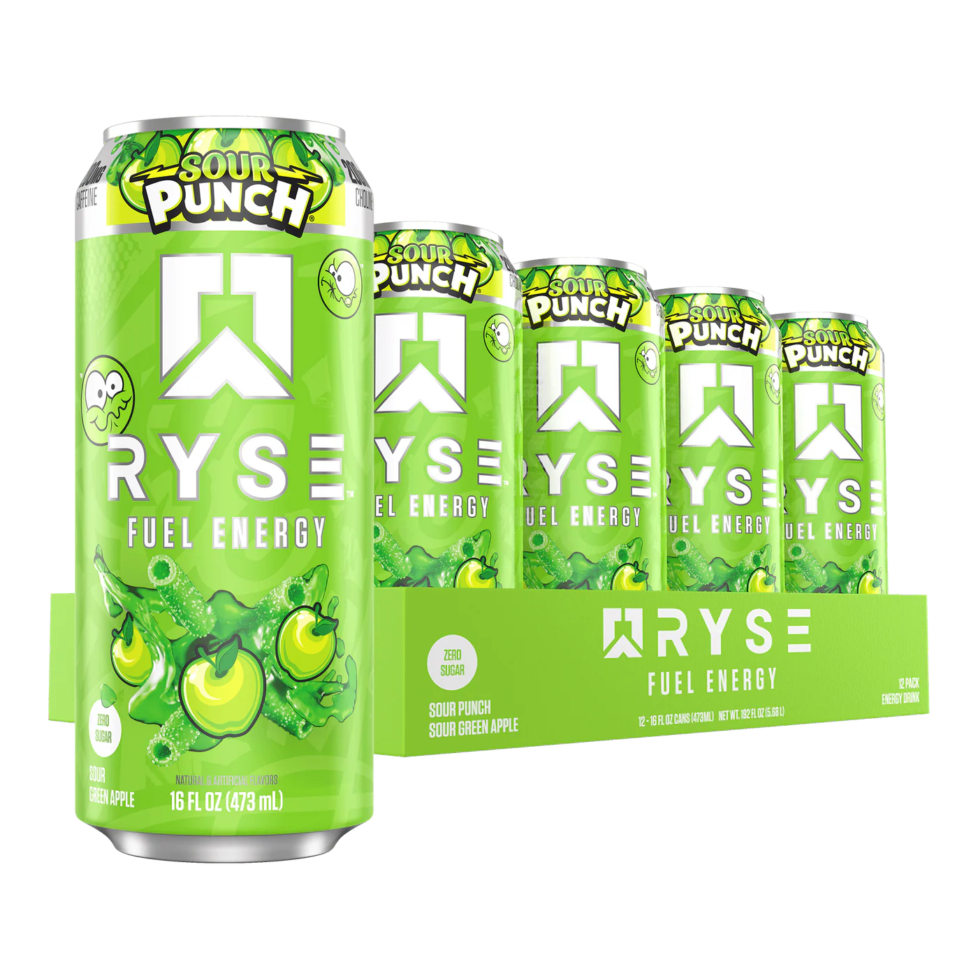 RYSE | Fuel Drink / 12 pza - Sour Punch Green Apple