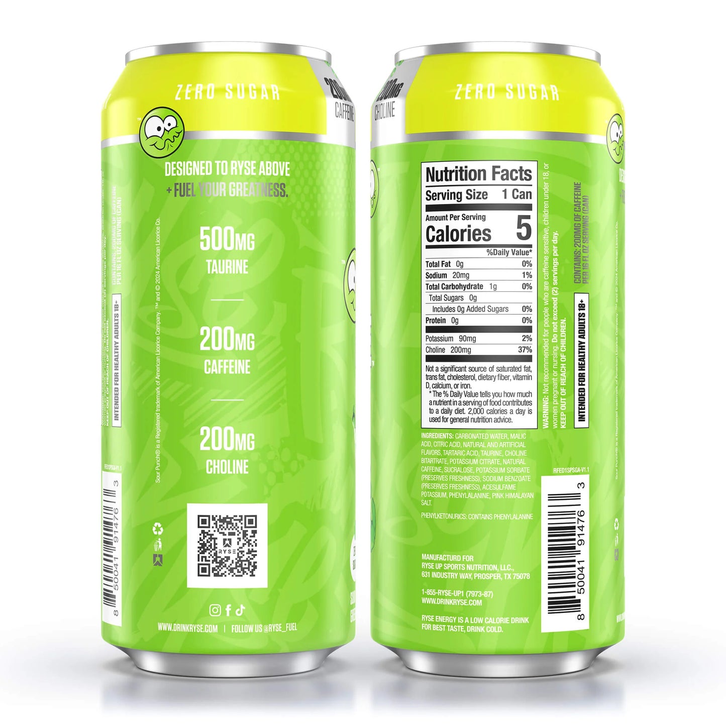 RYSE | Fuel Drink / 12 pza - Sour Punch Green Apple