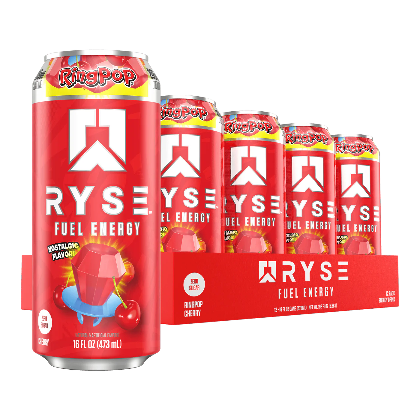 RYSE | Fuel Drink / 12 pza - Ring Pop Cherry