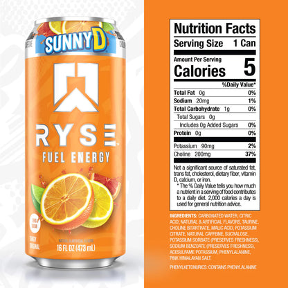 RYSE | Fuel Drink / 12 pza - SunnyD Tangy Original