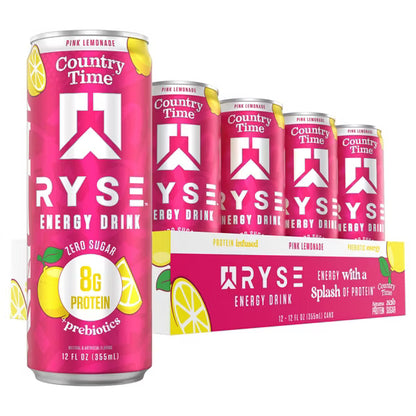 RYSE | Energy + Protein Drink / 12 pza - Pink Lemonade