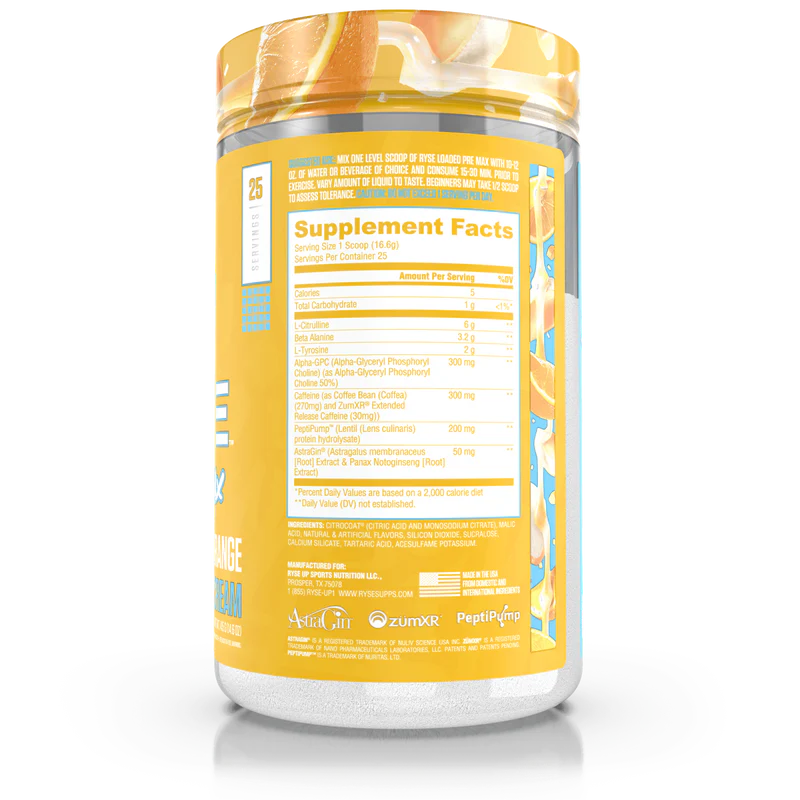 RYSE | Loaded Pre Max - Orange Cream