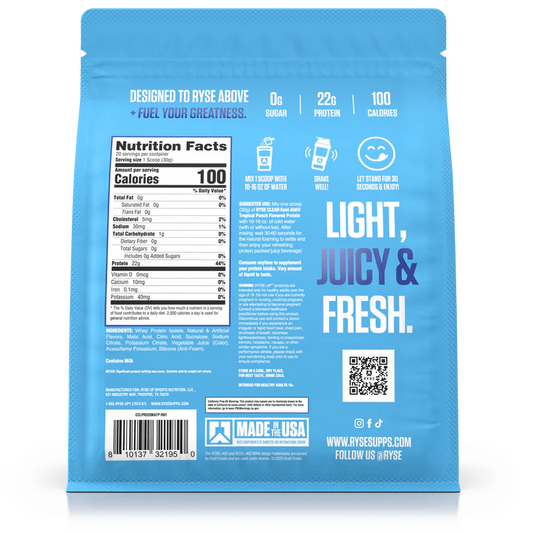 RYSE | Clear Protein 20 Serv - Kool Aid Tropical Punch