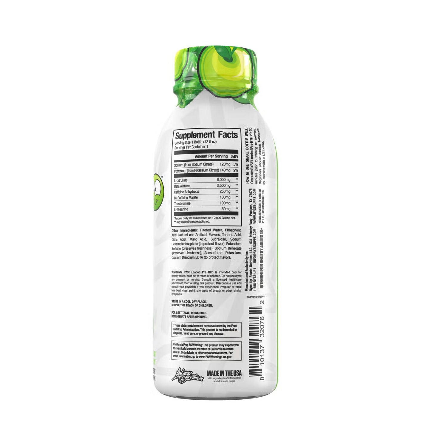 RYSE | Loaded Pwo RTD - Sour Punch Green Apple