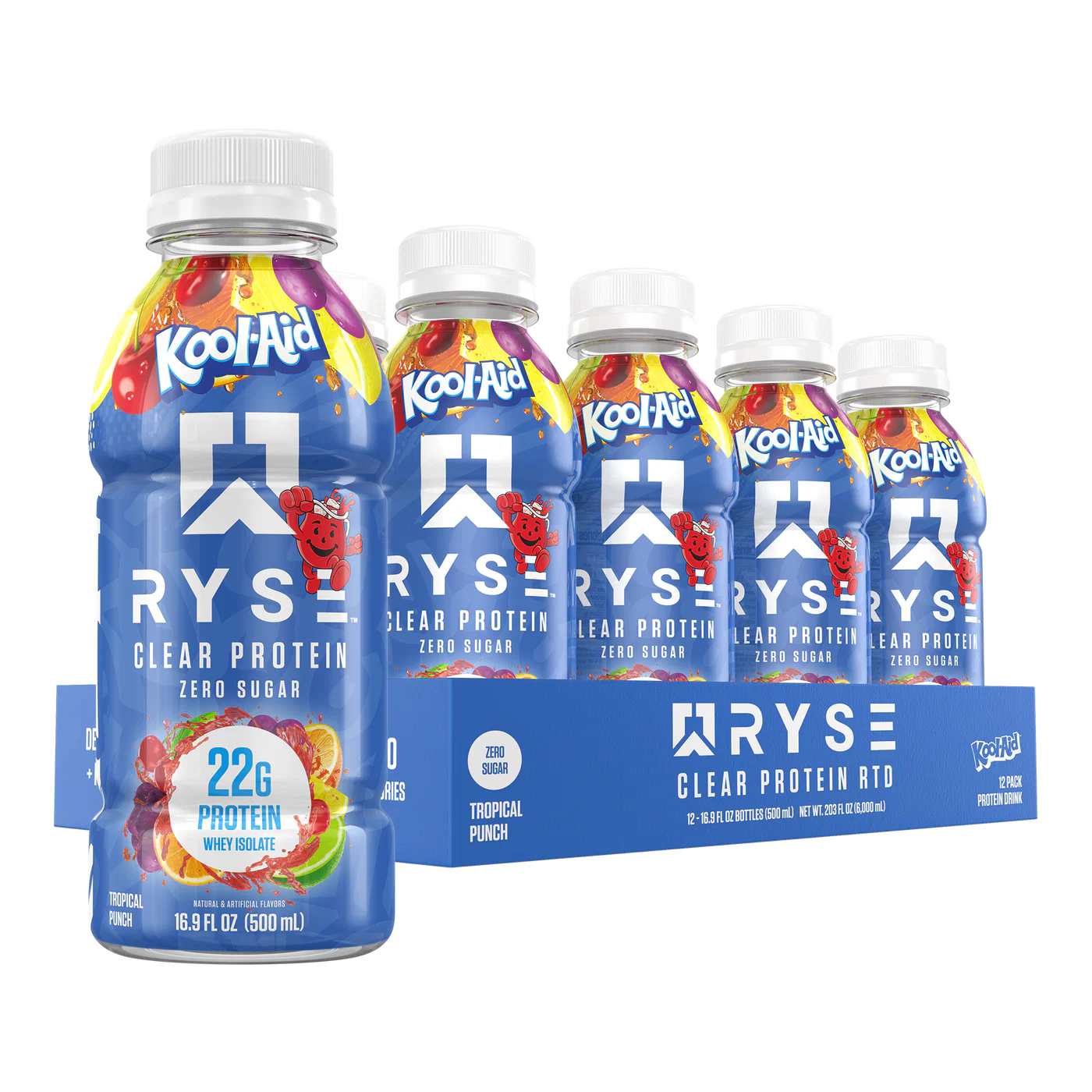 RYSE | Clear Whey Isolate RTD / 12 pza - Kool Aid Tropical Punch