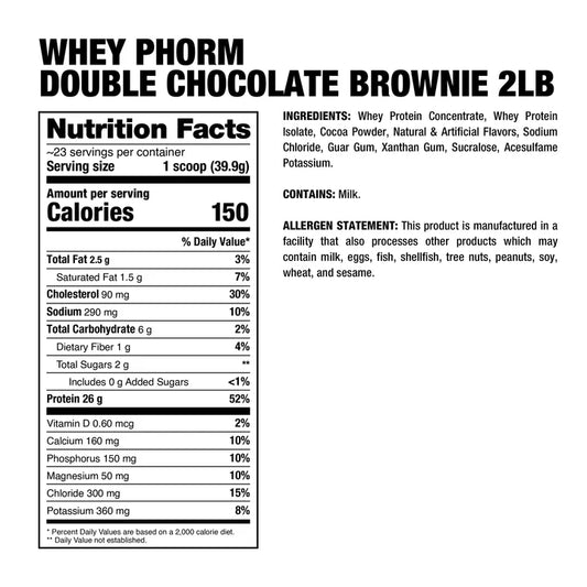 DP | Wheyphorm Proteína 2 lb - Double Chocolate Brownie