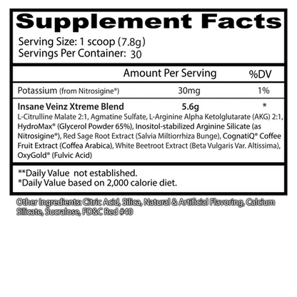 INSANE LABZ | Insane Veinz Xtreme 30 Serv - Grape
