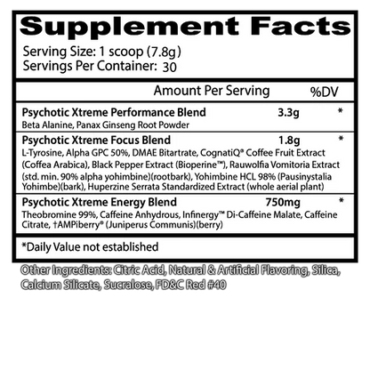 INSANE LABZ | Psychotic Xtreme 30 Serv - Grape