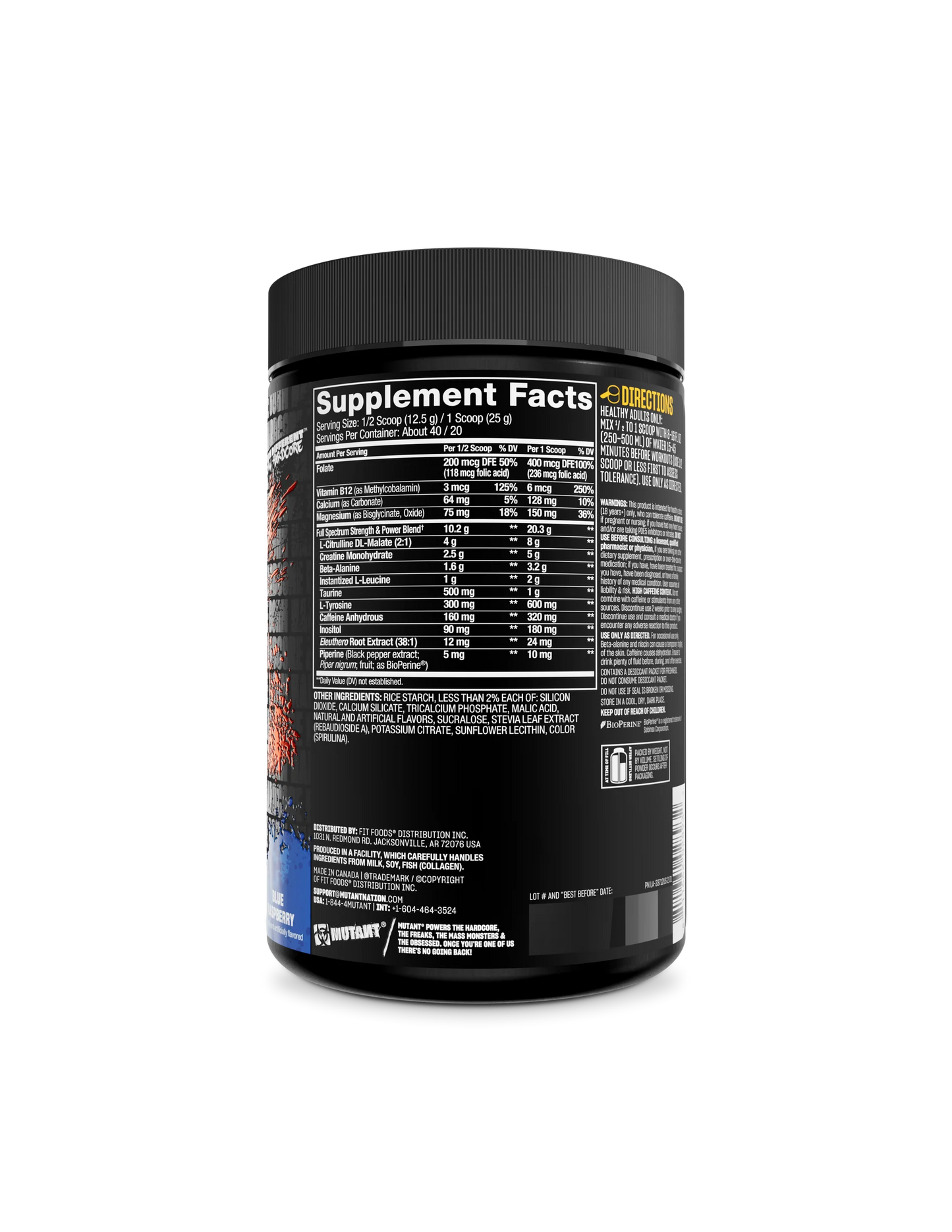 MUTANT | All-In Pre-entreno 40 Serv - Blue Raspberry