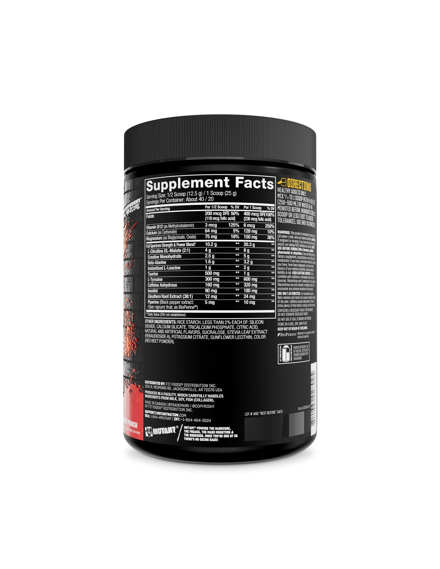 MUTANT | All-In Pre-entreno 40 Serv - Fruit Punch