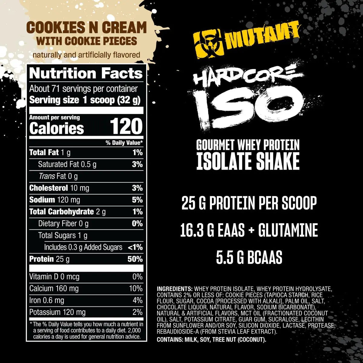 MUTANT | Hardcore Iso 5 lbs - Cookies and Cream