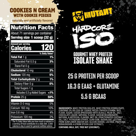 MUTANT | Hardcore Iso 5 lbs - Cookies and Cream