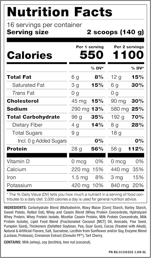 MUTANT | Proteina Mass 5 lbs - Chocolate Fudge Brownie