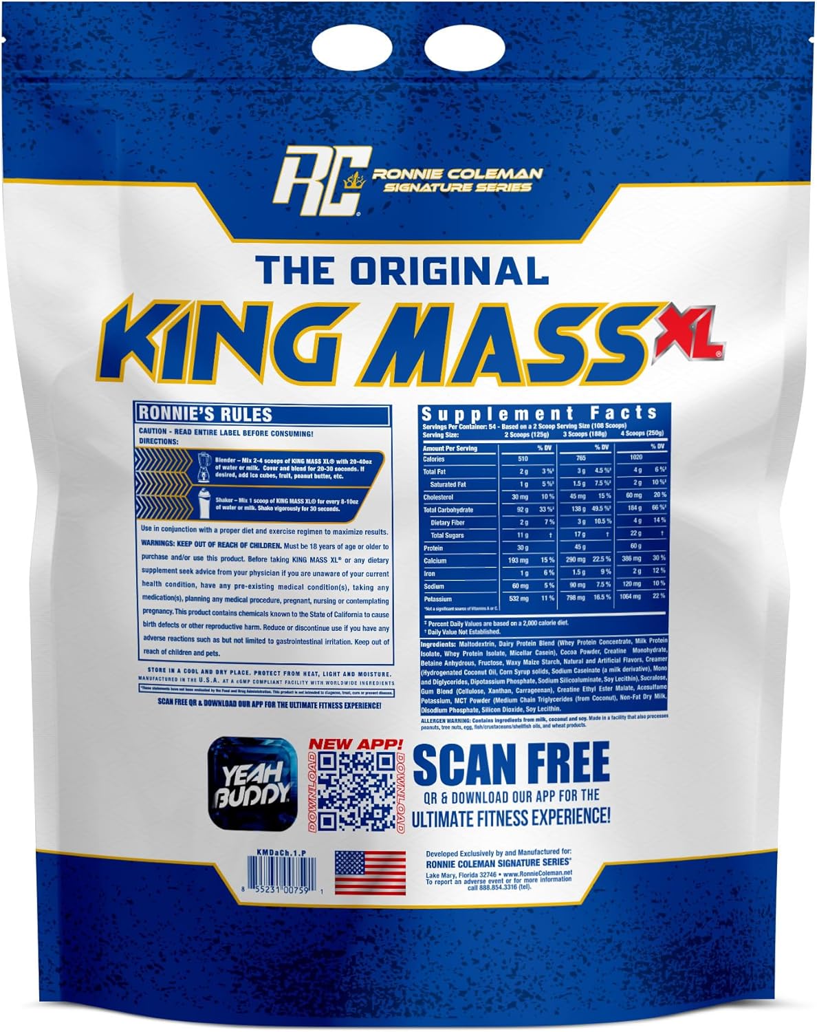 RC | King Mass XL 15 lbs - Dark Chocolate