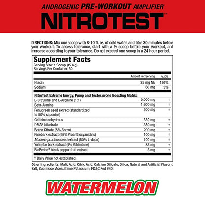 MUSCLEMEDS | Nitrotest 30 serv - Watermelon