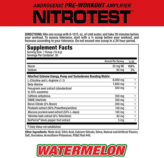 MUSCLEMEDS | Nitrotest 30 serv - Watermelon