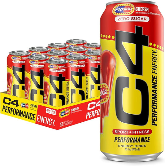C4 | Energy Drink Carbonated 12 pza - Cherry Popsicle