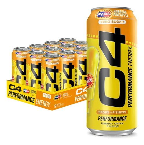 C4 | Energy Drink Carbonated 12 pza - Hawaiian Pineapple Popsicle