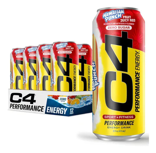 C4 | Energy Drink Carbonated 12 pza - Hawaiian Punch Fruit