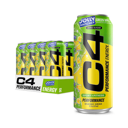 C4 | Energy Drink Carbonated 12 pza - Green Apple Jolly Rancher