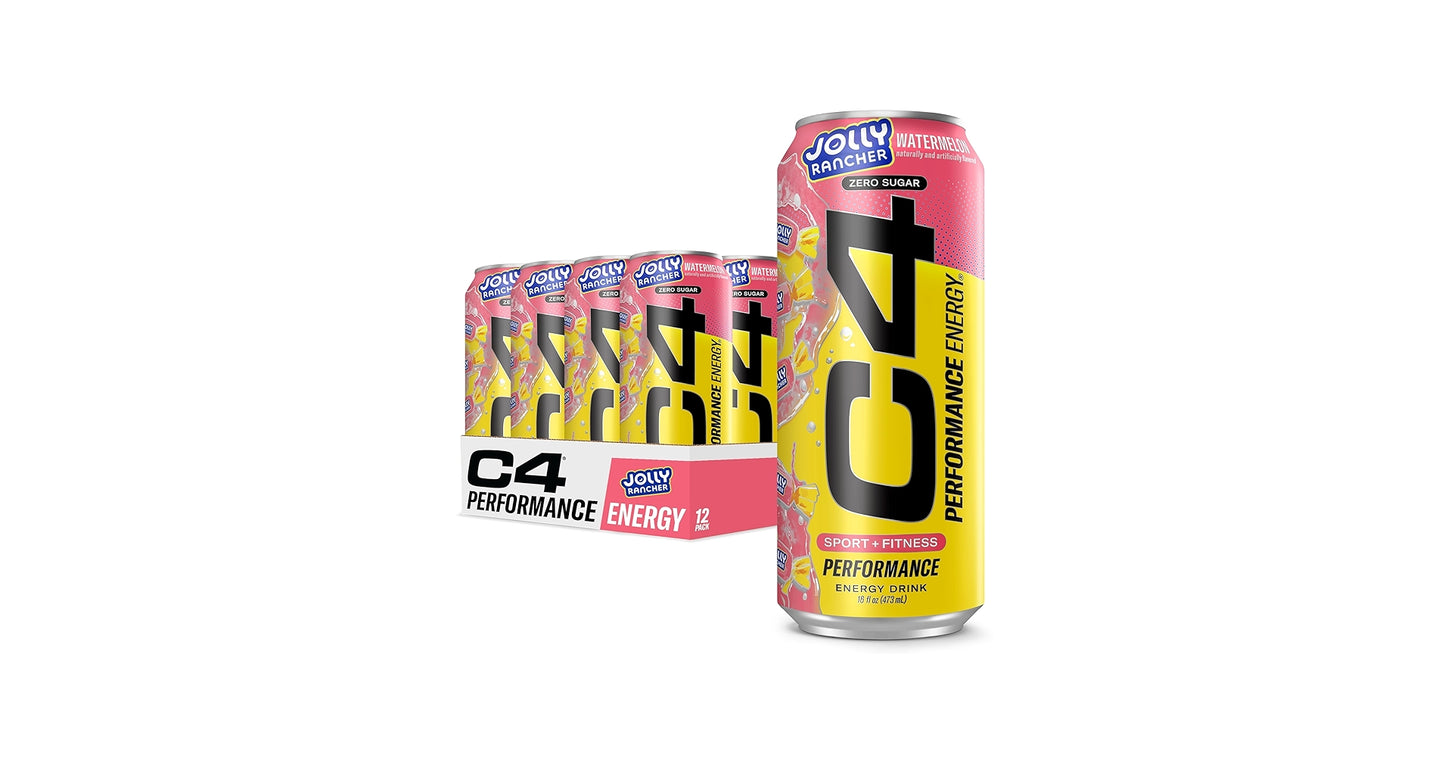 C4 | Energy Drink Carbonated 12 pza - Watermelon Jolly Rancher