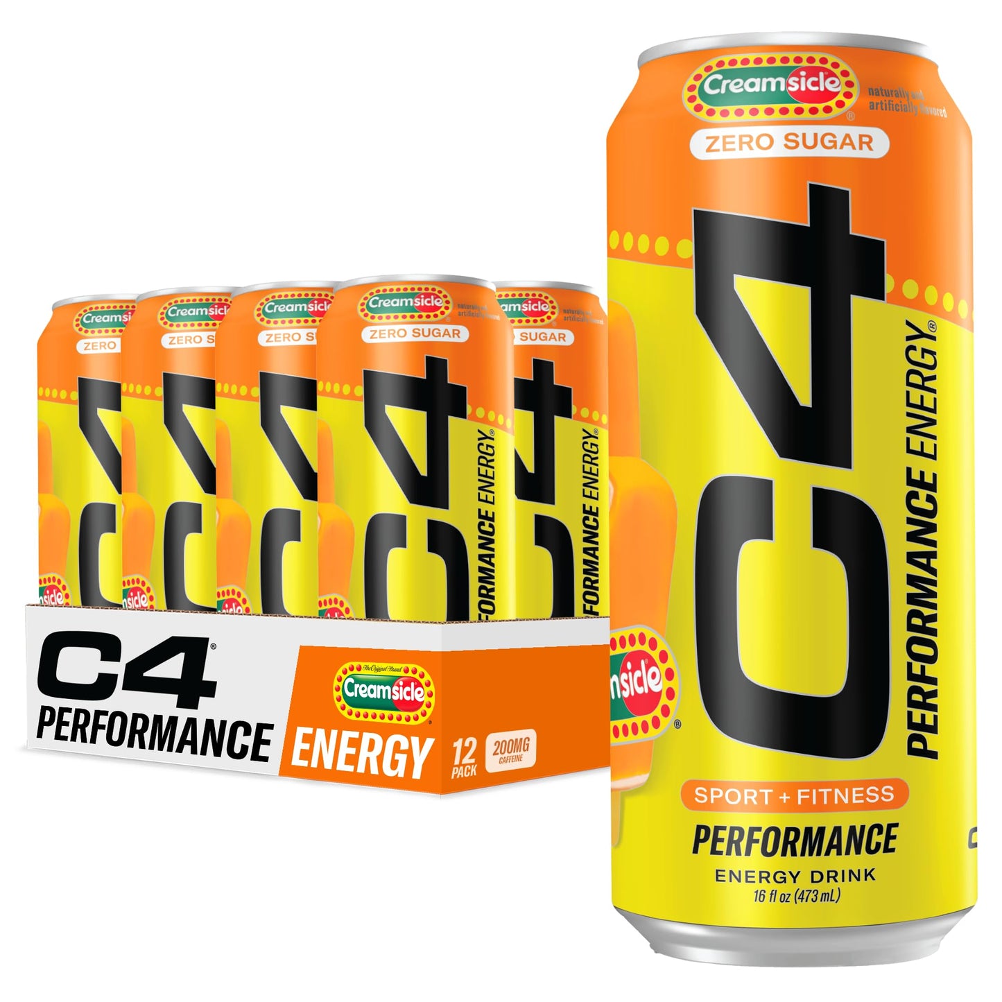 C4 | Energy Drink Carbonated 12 pza - Orange Cramsicle