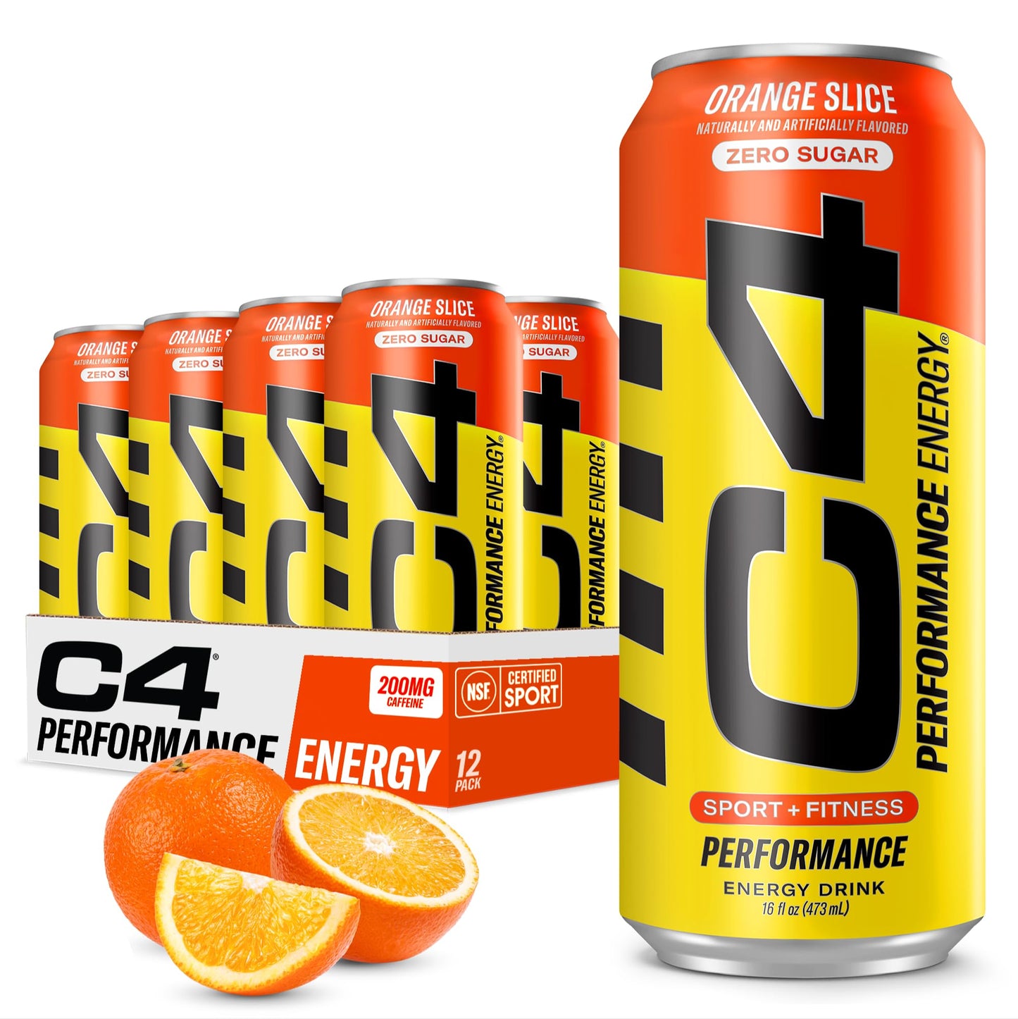 C4 | Energy Drink Carbonated 12 pza - Orange Slice