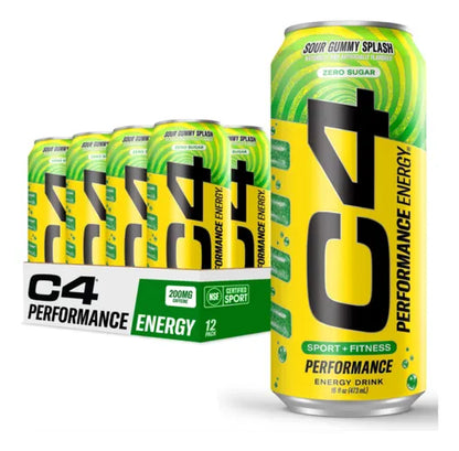 C4 | Energy Drink Carbonated 12 pza - Sour Gummy Splash