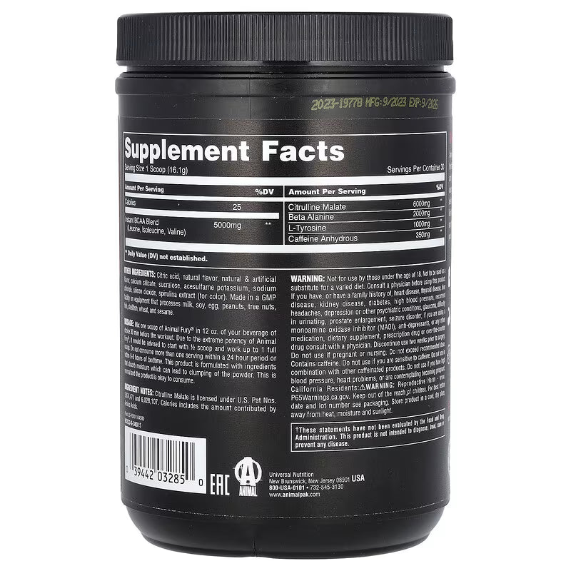 ANIMAL | Pre-workout Fury - Ice Pop
