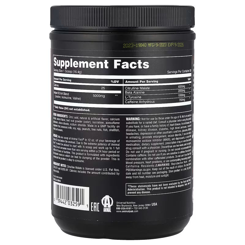 ANIMAL | Pre-workout Fury - Watermelon
