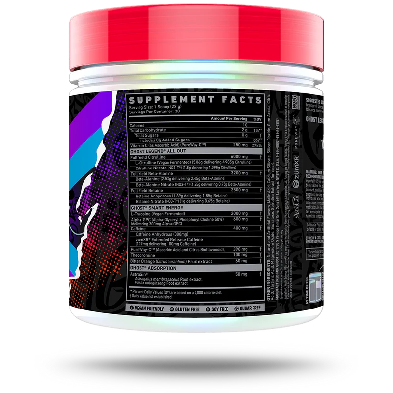 GHOST | Legend All Out Pwo - Blue Raspberry