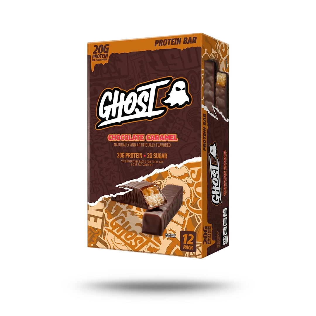 GHOST | BARRA DE PROTEINA 12 PZA - CHOCOLATE CARAMEL