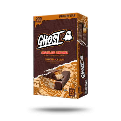 GHOST | BARRA DE PROTEINA 12 PZA - CHOCOLATE CARAMEL