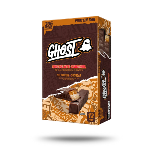 GHOST | BARRA DE PROTEINA 12 PZA - CHOCOLATE CARAMEL