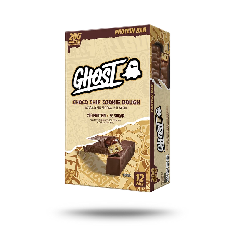GHOST | BARRA DE PROTEINA 12 PZA - CHOCOLATE CHIP COOKIE