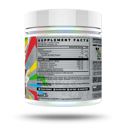 GHOST | BCAA 30 Serv - Sour Strips Rainbow