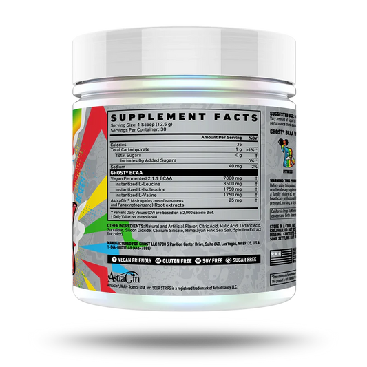 GHOST | BCAA 30 Serv - Sour Strips Rainbow