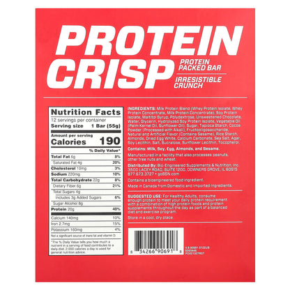 BSN | Barra de Proteína Crips 12 pza - Chocolate Crunch