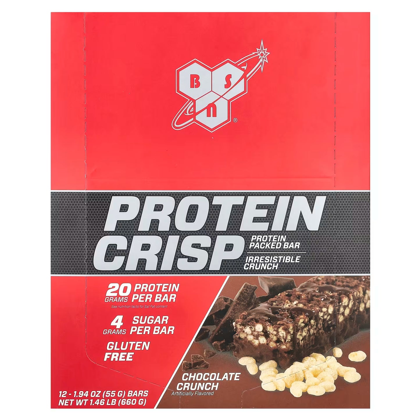 BSN | Barra de Proteína Crips 12 pza - Chocolate Crunch