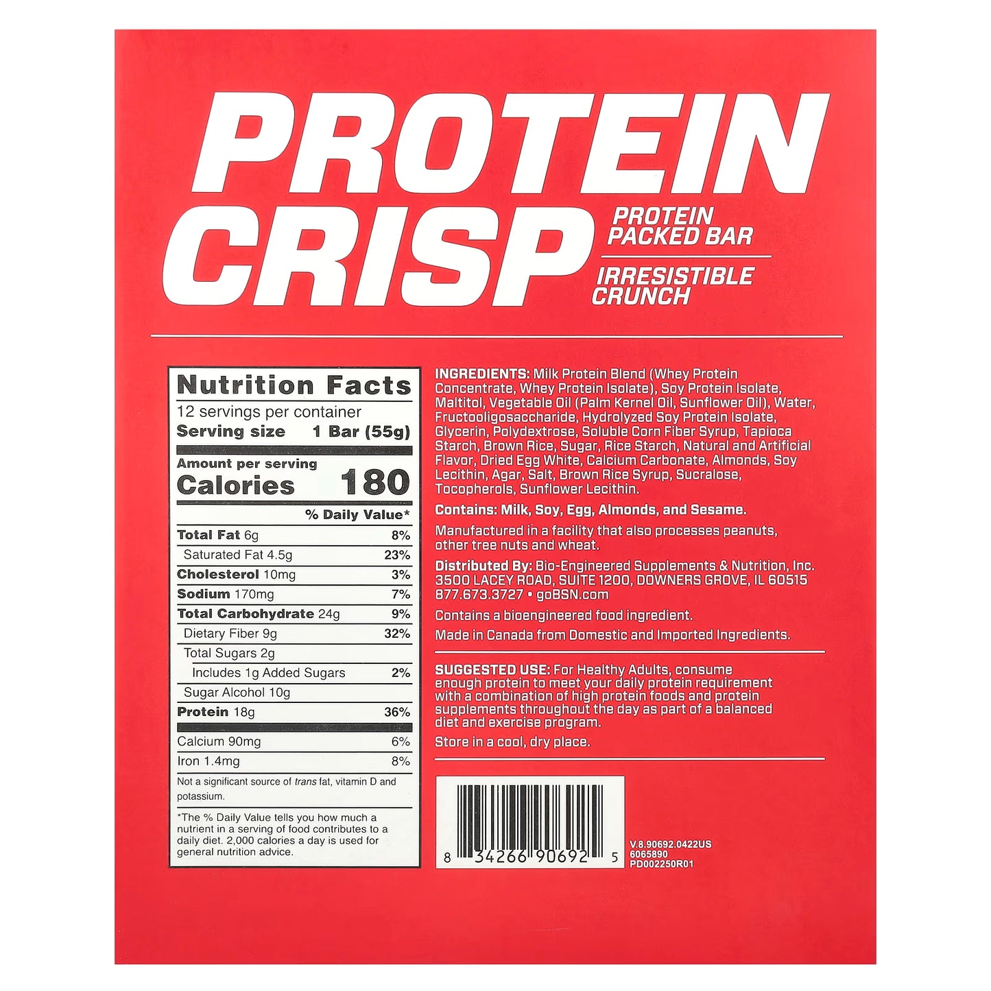 BSN | Barra de Proteína Crips 12 pza - Vainilla Marshmallow