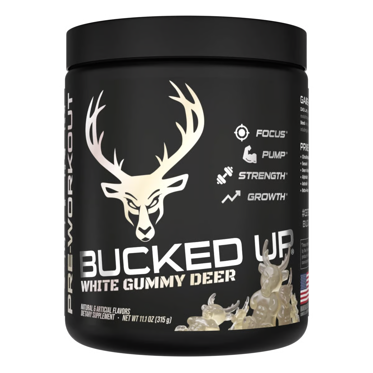 BUCKED UP | Pre-entreno / 30 Serv - White Gummy Deer