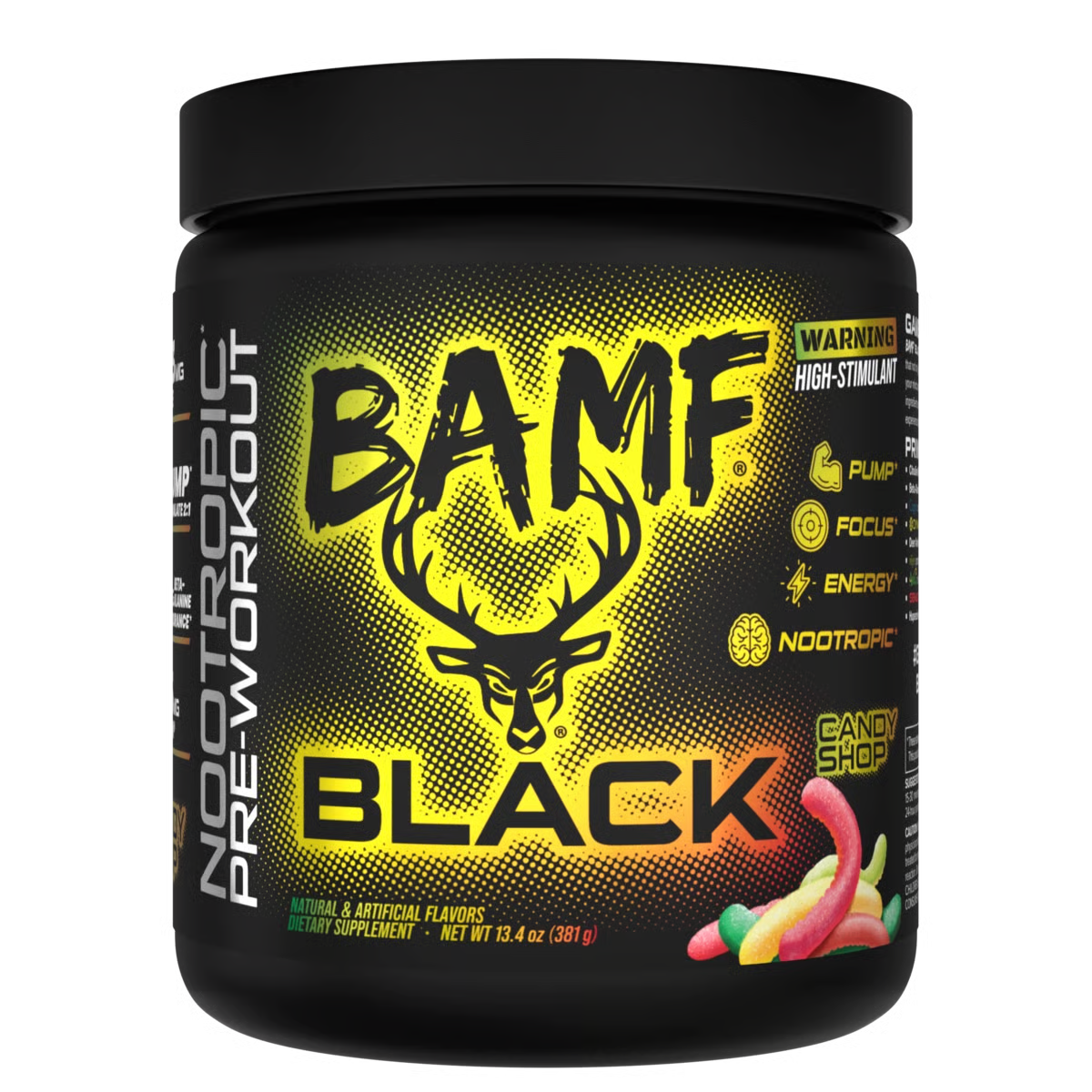 BUCKED UP | Pre-entreno Black BAMF 30 Serv - Candy Shop